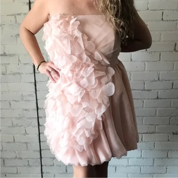 White by Vera Wang Tulle Puff Pink Dress Size 0 - Picture 2 of 8